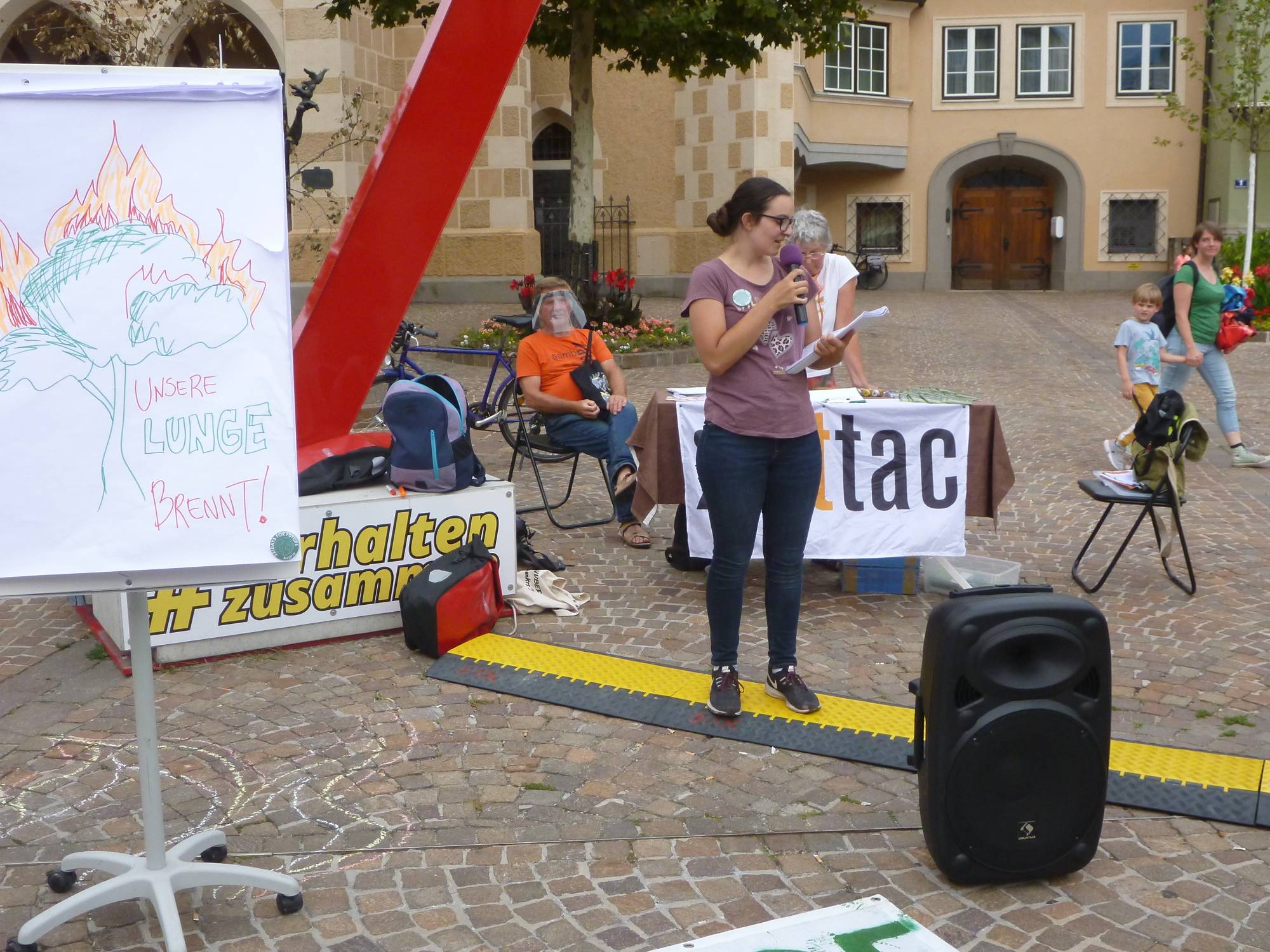 Fridays for Future on 2020-08-28 für den Amazonas, Villach, Nikolaiplatz, Photo #17